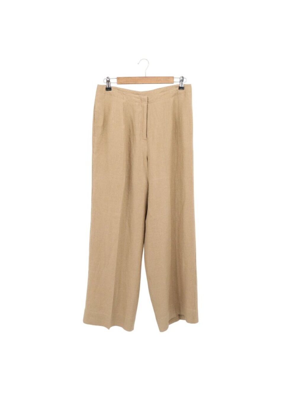 NWT J. Jill Latte Brown Linen Wide Leg Dress Pants 10